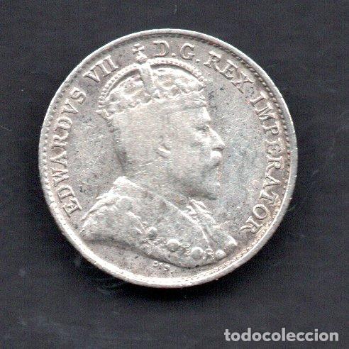 Monedas antiguas de Am&eacute;rica: CANADA - 5 CENTAVOS de PLATA 1905 - Foto 1