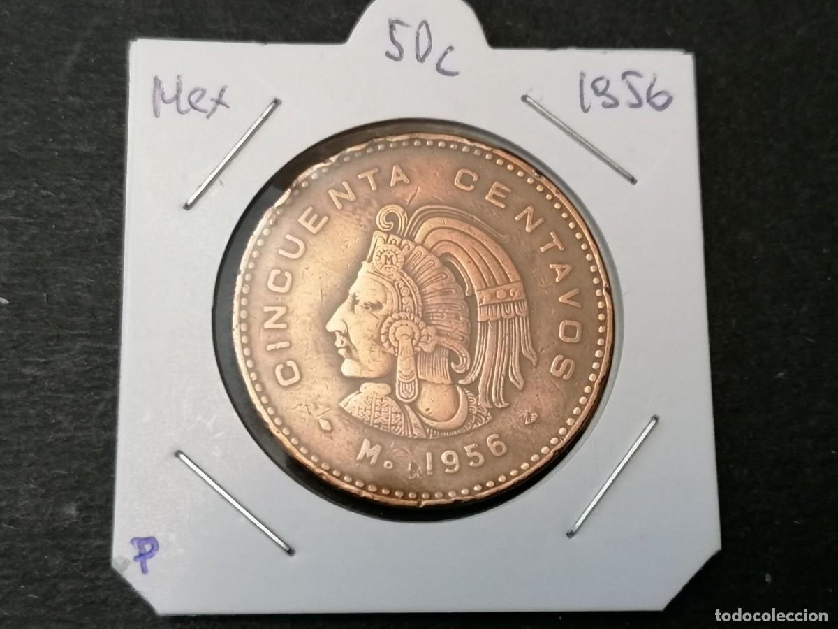Monedas antiguas de Am&eacute;rica: Moneda, M&eacute;xico, 50 cent, 1956,MBC - Foto 1