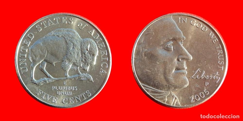 Monedas antiguas de Am&eacute;rica: 5 CENTAVOS 2005P BISONTE SIN CIRCULAR USA-6787SC