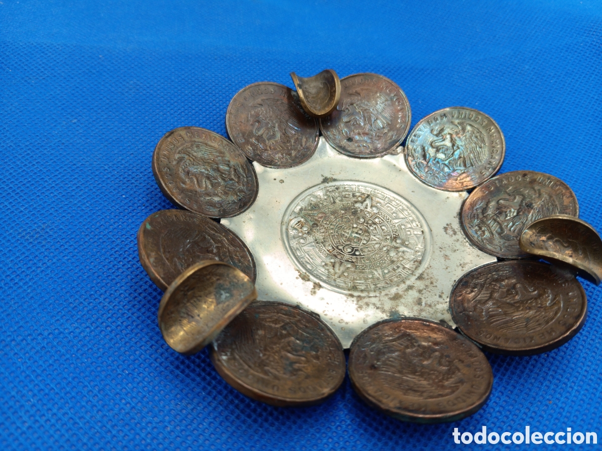 Monedas antiguas de Am&eacute;rica: Cenicero de monedas de 20 centavos - Foto 1