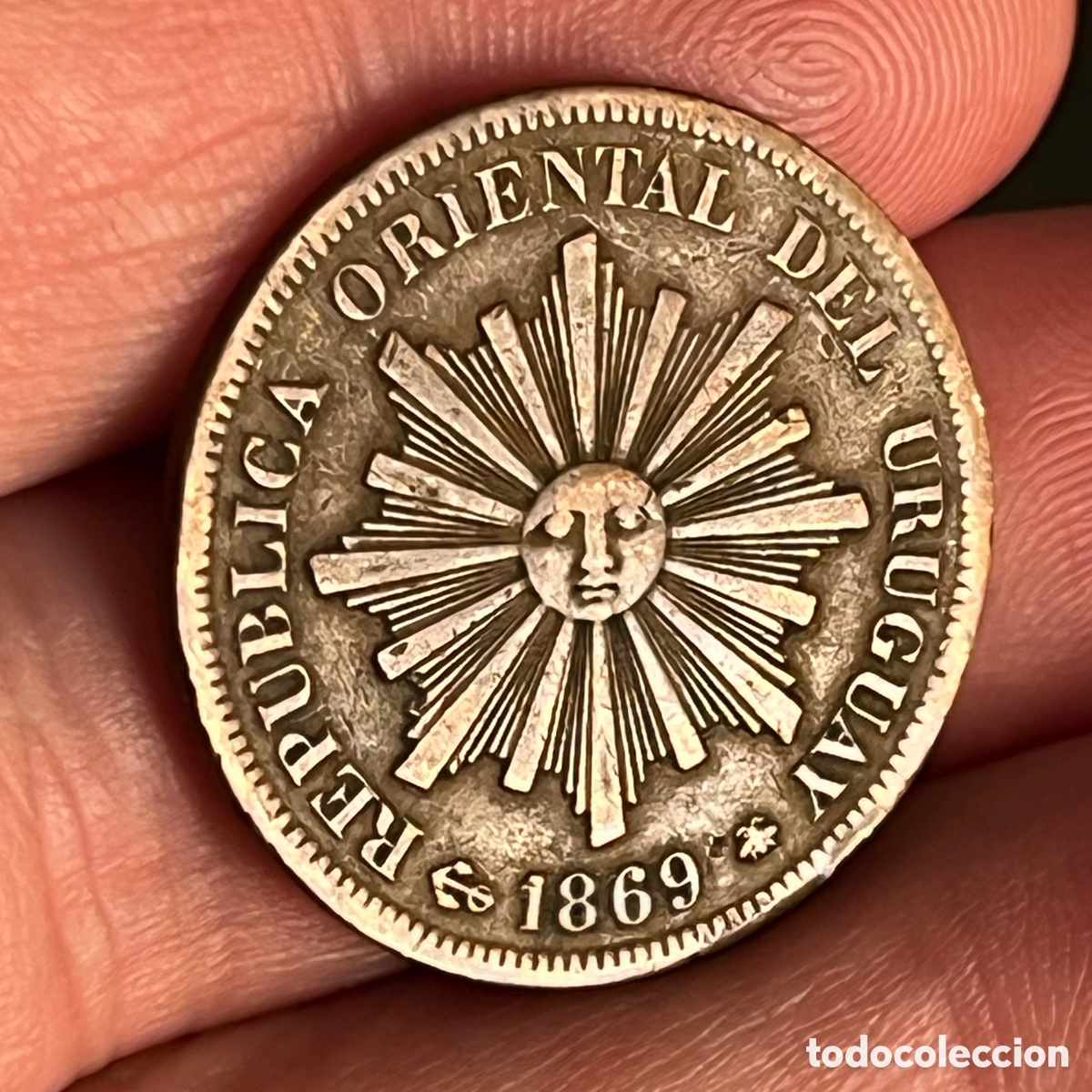 Monedas antiguas de Am&eacute;rica: 1 centesimo 1869 Uruguay - Foto 1