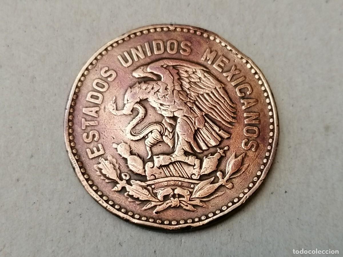 Monedas antiguas de Am&eacute;rica: Moneda 50 cent, M&eacute;xico, 1956, BC+, - Foto 2