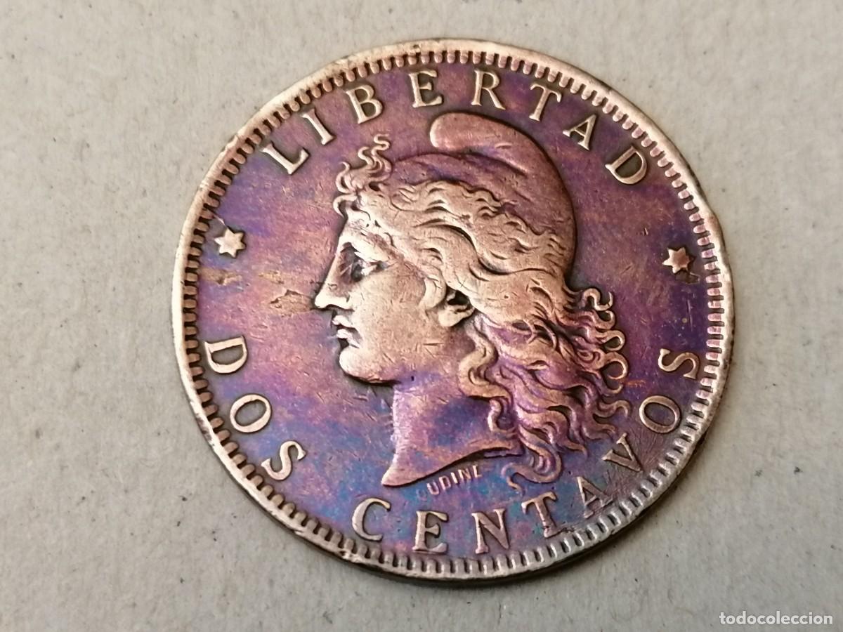 Monedas antiguas de Am&eacute;rica: Moneda 2 cent, Argentina, 1891, MBC++, - Foto 1