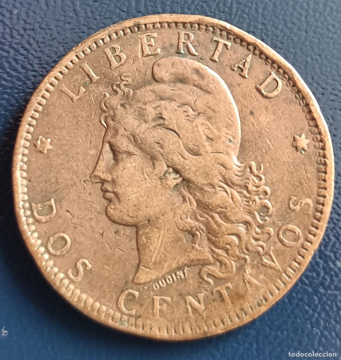 Monedas antiguas de Am&eacute;rica: 2 Centavos 1892 - Argentina - Foto 2