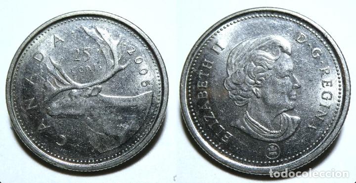 Monedas antiguas de Am&eacute;rica: MONEDA DE Canada 25 centavos 2006 - Foto 1