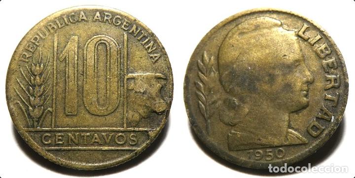 Monedas antiguas de Am&eacute;rica: MONEDA DE ARGENTINA 10 CENTAVOS 1950 - Foto 1