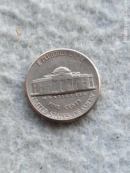 Monedas antiguas de Am&eacute;rica: USA. 5 C&eacute;ntimo. A&ntilde;o 1987 P. - Foto 2