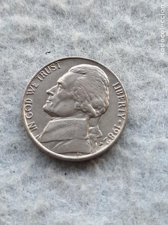 Monedas antiguas de Am&eacute;rica: USA. 5 C&eacute;ntimo. A&ntilde;o 1982 P. - Foto 1