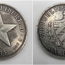 Monedas antiguas de América: MONEDA. CUBA. PATRIA Y LIBERTAD. UN PESO. 1934. VER FOTOS