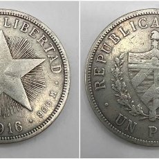 Monedas antiguas de América: MONEDA. CUBA. PATRIA Y LIBERTAD. UN PESO. 1916. VER FOTOS