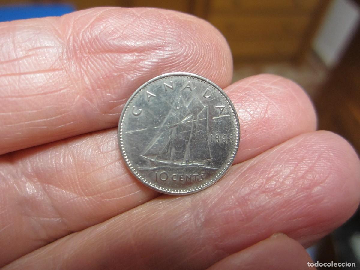 Monedas antiguas de Am&eacute;rica: MONEDA DE CANADA DE 10 CENTAVOS DE 1968 - Foto 2