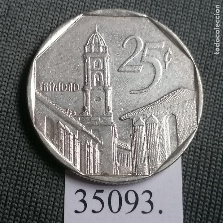 Monedas antiguas de Am&eacute;rica: Cuba 25 centavos 1994, c&eacute;ntimos - Foto 1