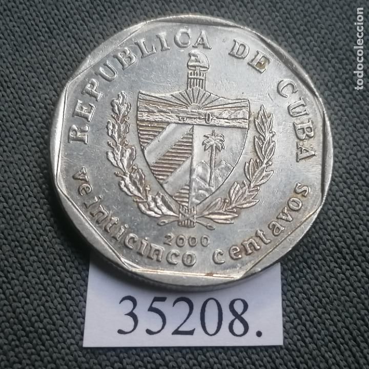 Monedas antiguas de Am&eacute;rica: Cuba 25 c&eacute;ntimos 2000, centavos - Foto 2