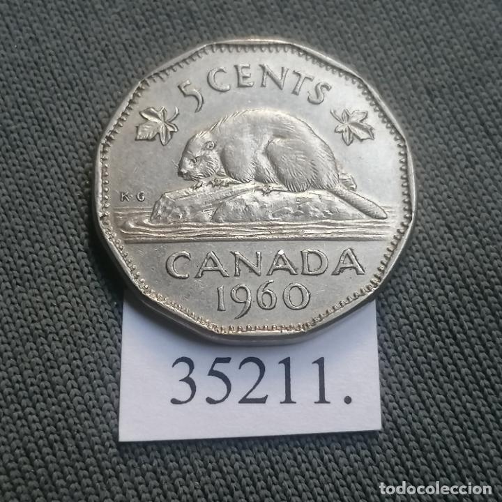 Monedas antiguas de Am&eacute;rica: Canada 5 centimos 1960 - Foto 1