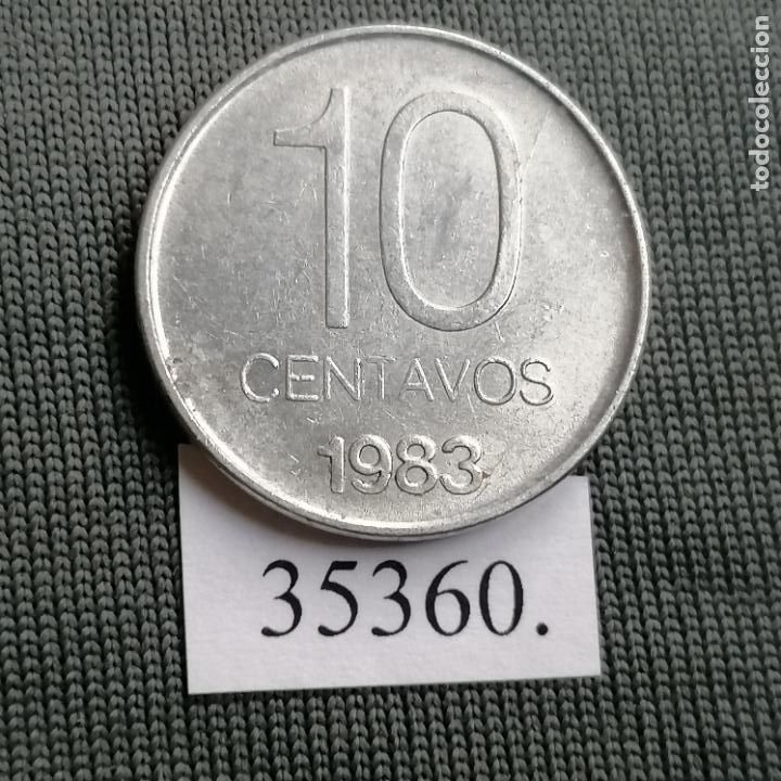 Monedas antiguas de Am&eacute;rica: Argentina 10 centimos, 1983 centavos - Foto 2