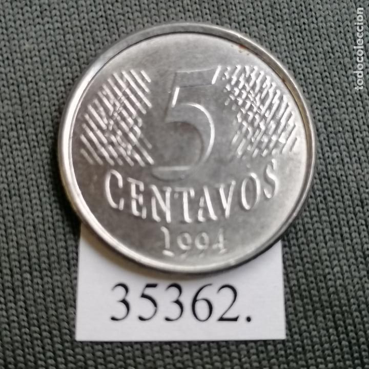 Monedas antiguas de Am&eacute;rica: Brasil 5 c&eacute;ntimos 1994, centavos - Foto 2