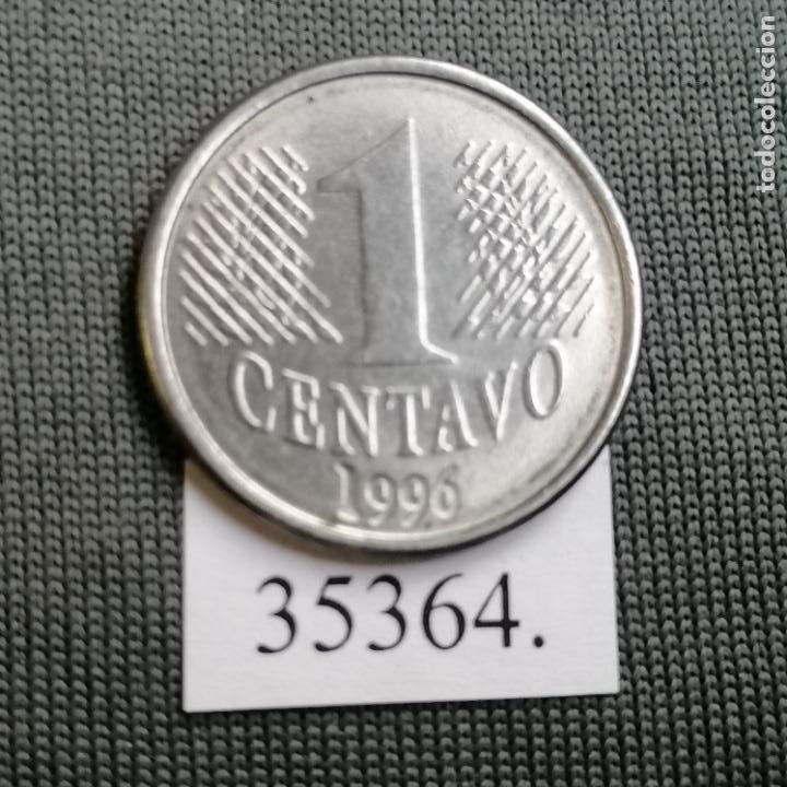 Monedas antiguas de Am&eacute;rica: Brasil 1 c&eacute;ntimo 1996 , centavo - Foto 2