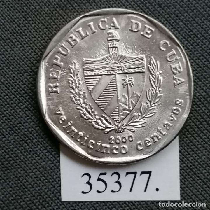 Monedas antiguas de Am&eacute;rica: Cuba 25 c&eacute;ntimos 2000, centavos - Foto 2