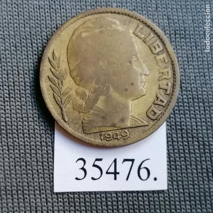 Monedas antiguas de Am&eacute;rica: Argentina 10 c&eacute;ntimos 1949, centavos - Foto 1