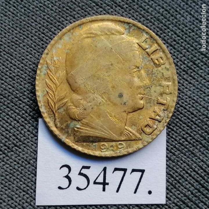 Monedas antiguas de Am&eacute;rica: Argentina 5 c&eacute;ntimos 1949, centavos - Foto 1