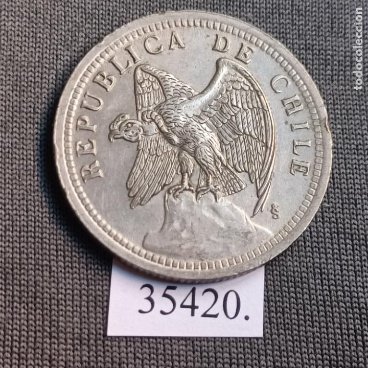 Monedas antiguas de Am&eacute;rica: Chile 1 peso 1933 - Foto 2