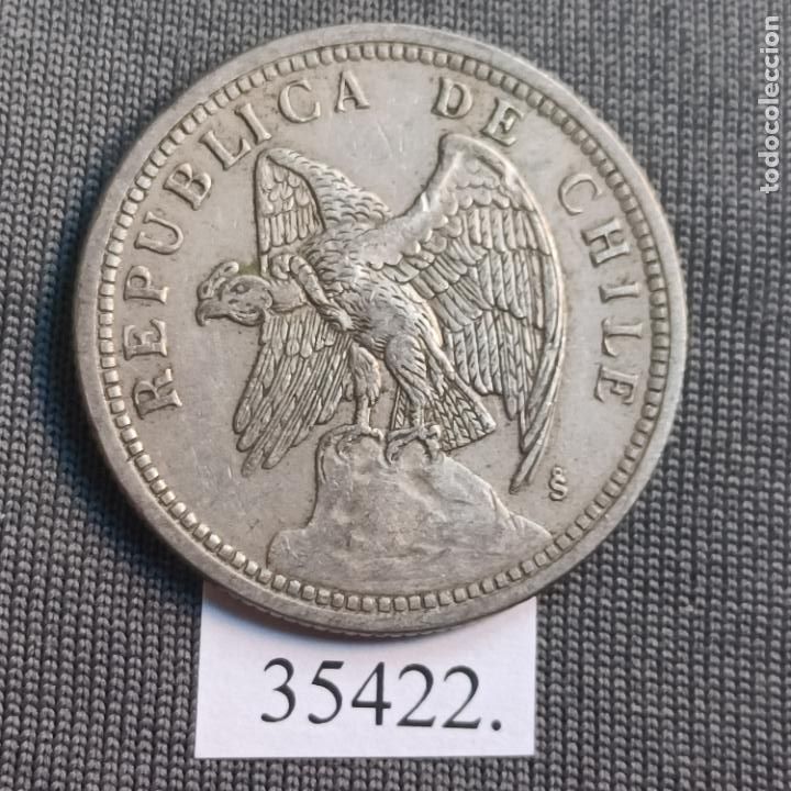Monedas antiguas de Am&eacute;rica: Chile 1 peso 1933 - Foto 2