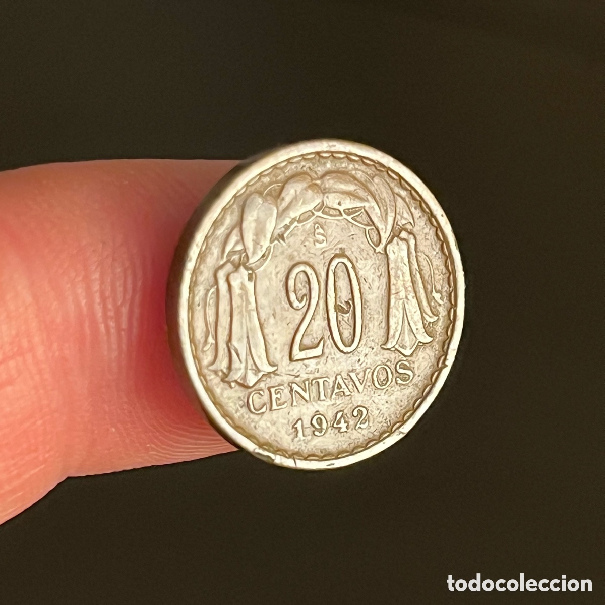 Monedas antiguas de Am&eacute;rica: 20 centavos 1942 Chile - Foto 1