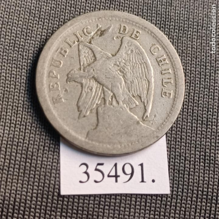 Monedas antiguas de Am&eacute;rica: Chile 20 centavos 1923, c&eacute;ntimos - Foto 1