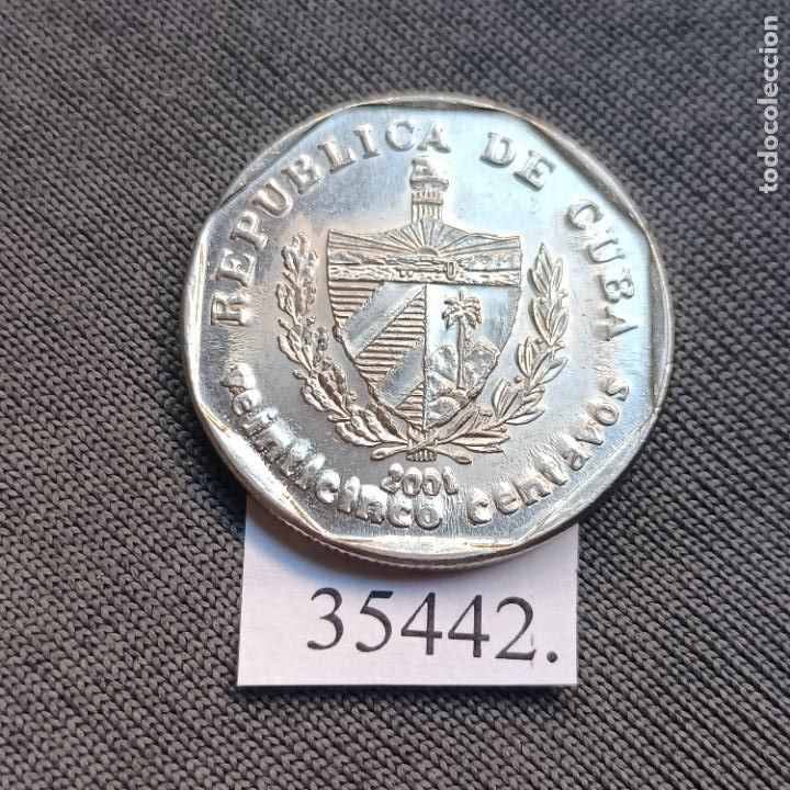 Monedas antiguas de Am&eacute;rica: Cuba 25 centavos 2001, c&eacute;ntimos - Foto 2