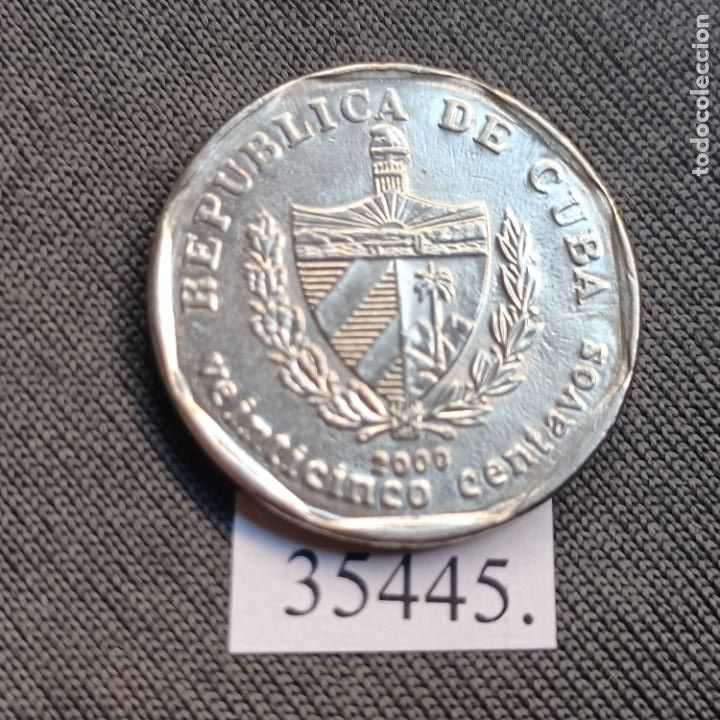 Monedas antiguas de Am&eacute;rica: Cuba 25 centavos 2000, c&eacute;ntimos - Foto 2