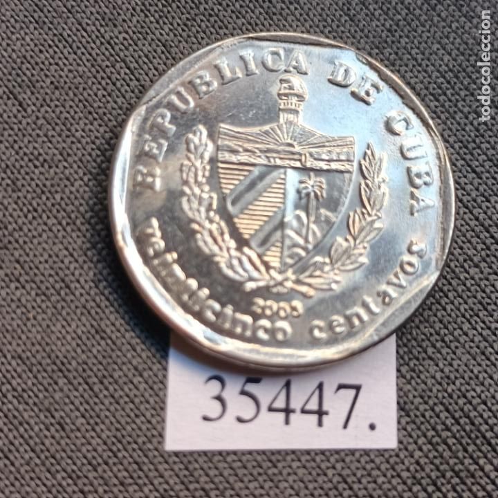 Monedas antiguas de Am&eacute;rica: Cuba 25 centavos 2003, c&eacute;ntimos - Foto 2