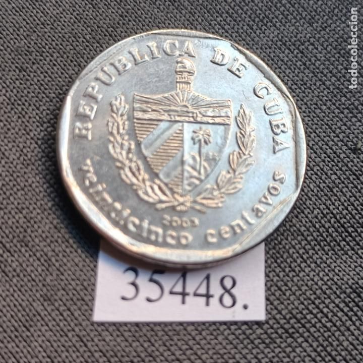 Monedas antiguas de Am&eacute;rica: Cuba 25 centavos 2003, c&eacute;ntimos - Foto 2