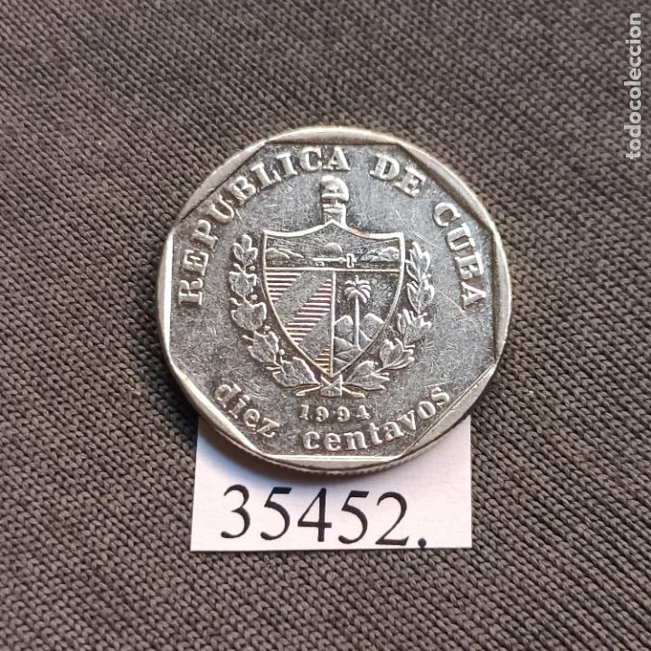 Monedas antiguas de Am&eacute;rica: Cuba 10 centavos 1994, c&eacute;ntimos - Foto 2