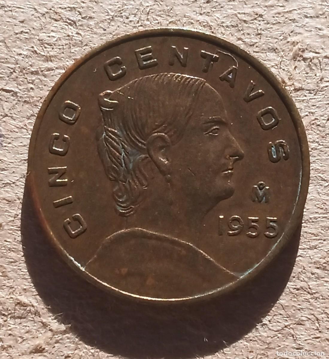 Monedas antiguas de Am&eacute;rica: MEXICO - 5 CENTAVOS 1955 BC - Foto 1