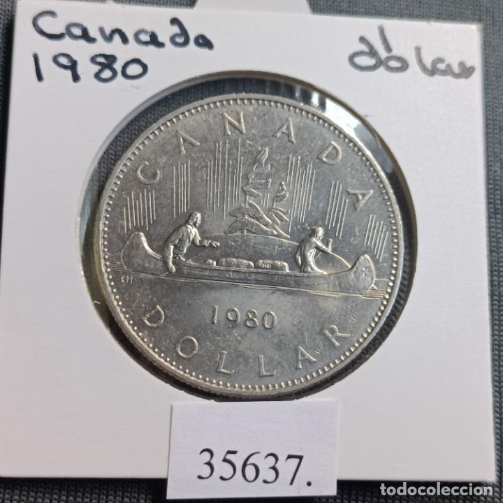 Monedas antiguas de Am&eacute;rica: Canada 1 dolar 1980 - Foto 1