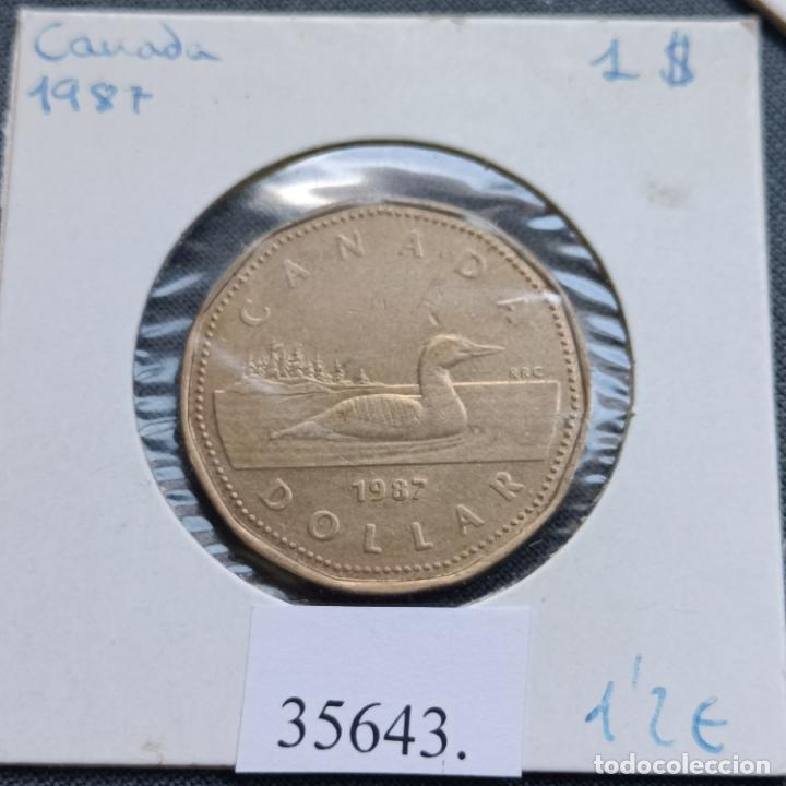 Monedas antiguas de Am&eacute;rica: Canad&aacute; 1 dolar 1987 - Foto 1