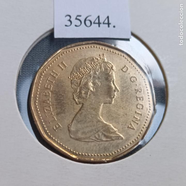 Monedas antiguas de Am&eacute;rica: Canad&aacute; 1 dolar 1987 - Foto 2