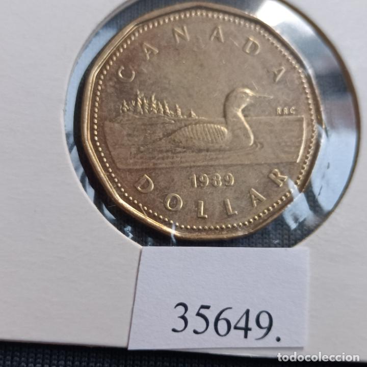 Monedas antiguas de Am&eacute;rica: Canad&aacute; 1 dolar 1989 - Foto 2