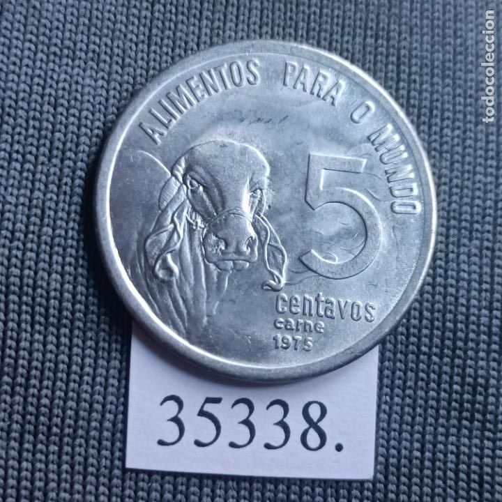 Monedas antiguas de Am&eacute;rica: Brasil 5 centavos 1975, c&eacute;ntimos - Foto 1