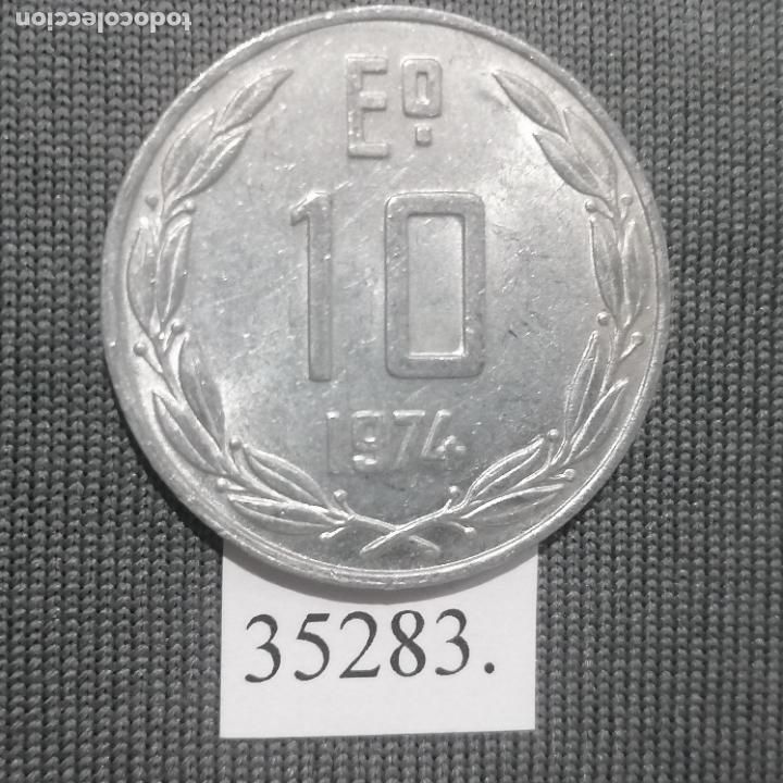 Monedas antiguas de Am&eacute;rica: Chile 10 centavos 1974 , c&eacute;ntimos - Foto 1