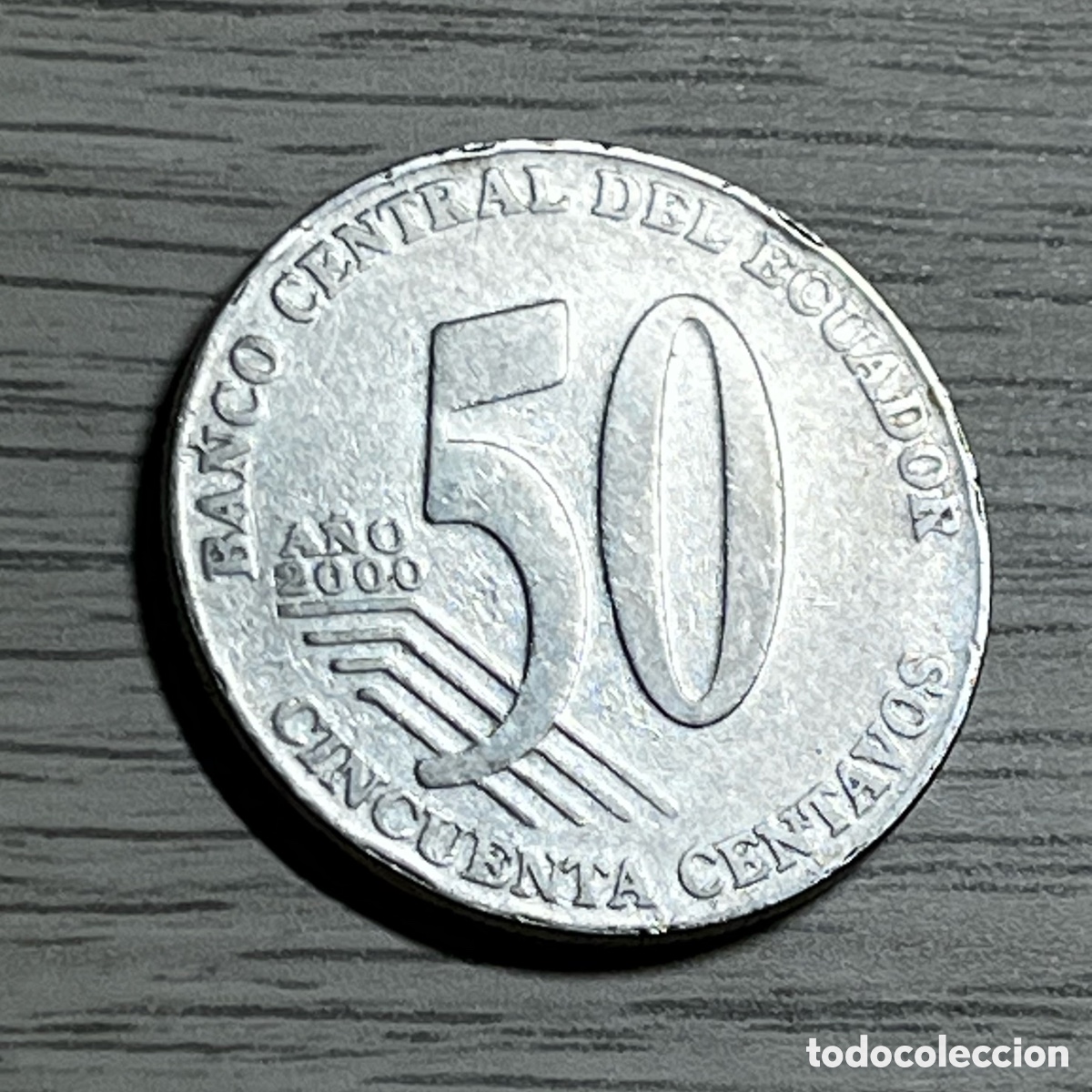 Monedas antiguas de Am&eacute;rica: 50 centavos 2000 Ecuador - Foto 2