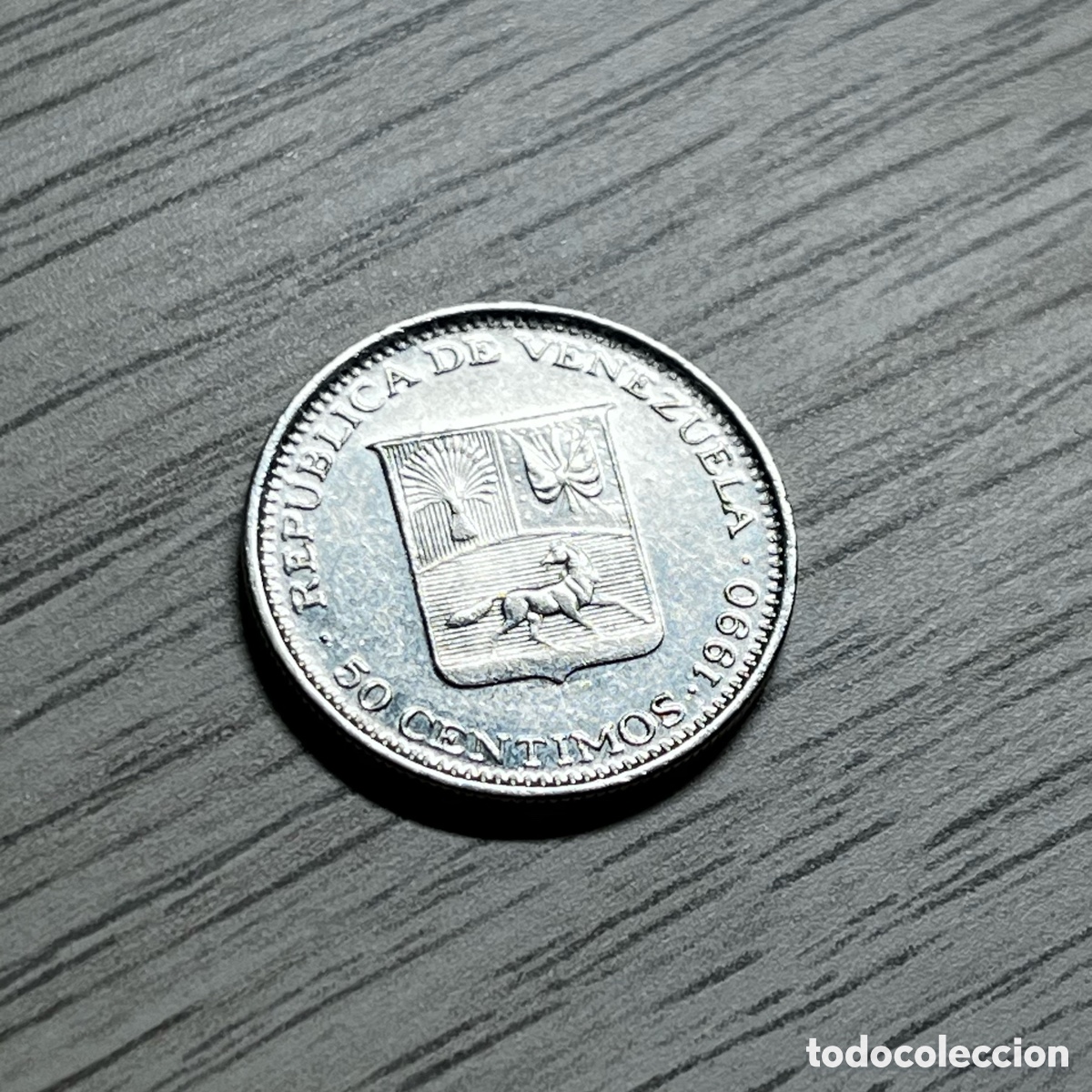 Monedas antiguas de Am&eacute;rica: 50 centimos 1990 Venezuela - Foto 1