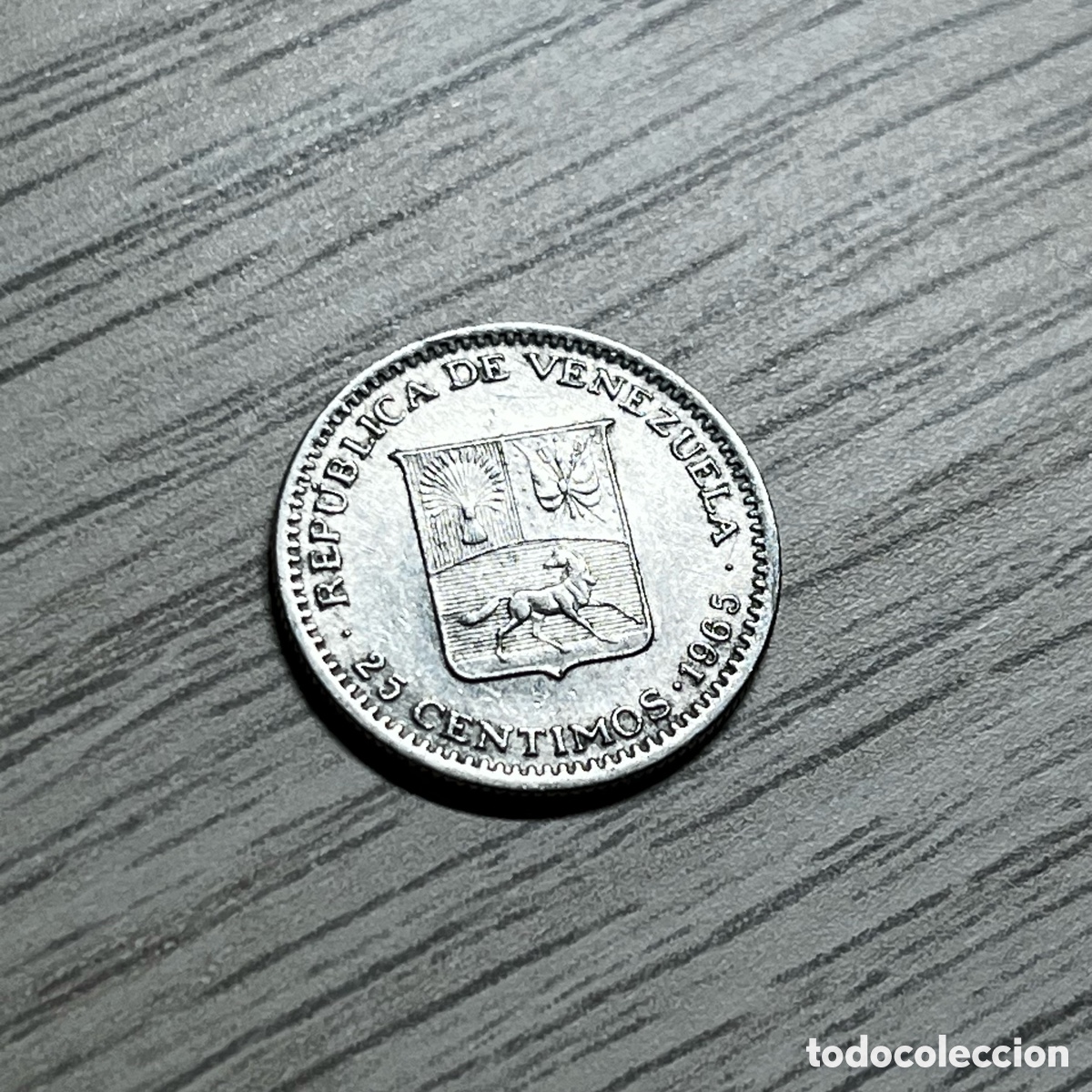 Monedas antiguas de Am&eacute;rica: 25 centimos 1965 Venezuela - Foto 1