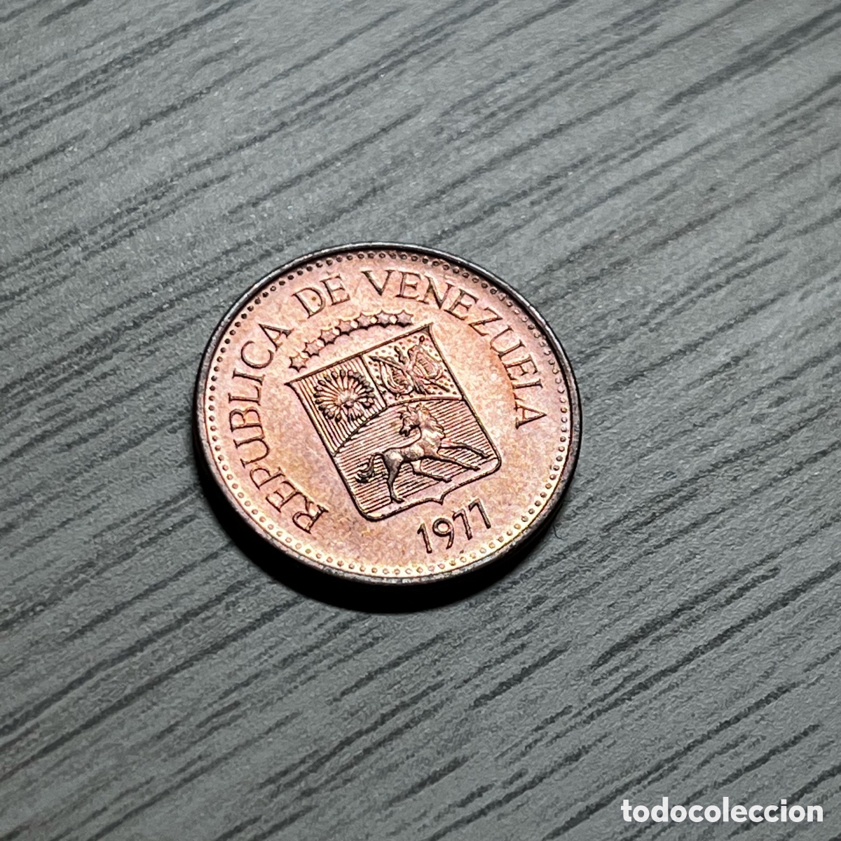 Monedas antiguas de Am&eacute;rica: 5 centimos 1977 Venezuela - Foto 1