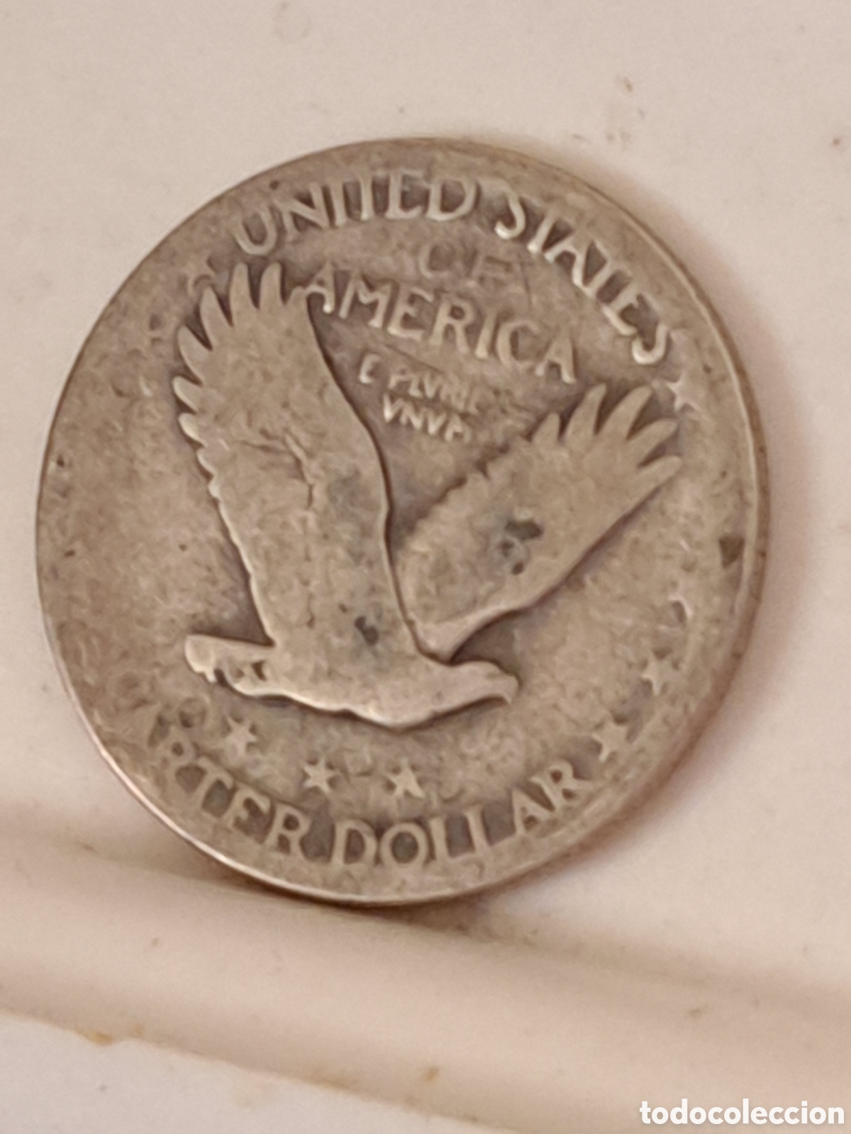 Monedas antiguas de Am&eacute;rica: Moneda de plata 1/4 de d&oacute;lar a&ntilde;o 1926 - Foto 2