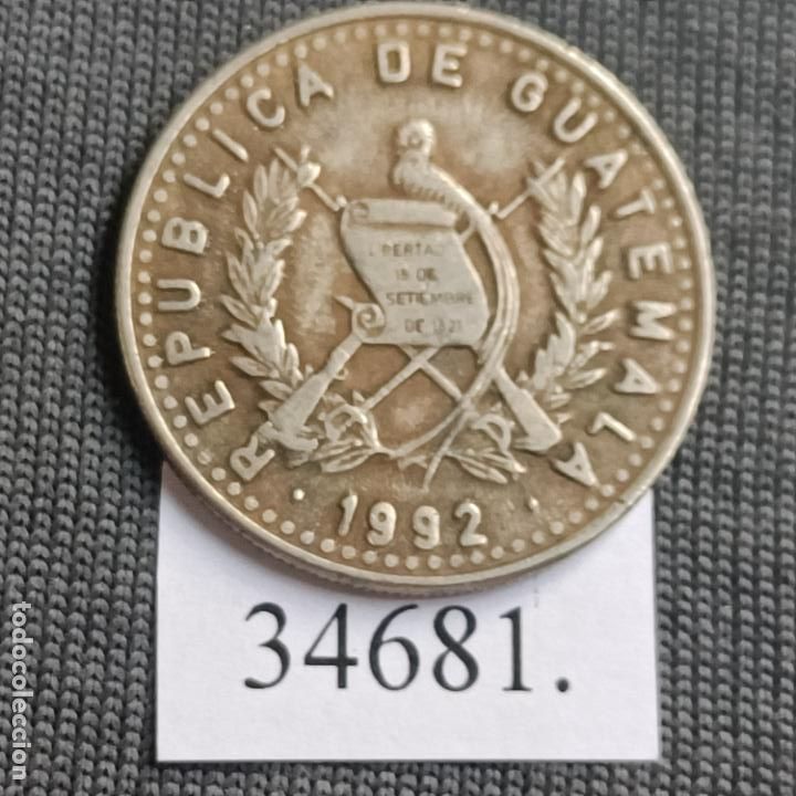 Monedas antiguas de Am&eacute;rica: Guatemala 10 centavos 1992 - Foto 2