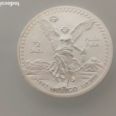 Monedas antiguas de América: MONEDA 1/2 ONZA 1992 LIBERTAD PLATA 999 MEXICO SIN CIRCULAR CÁPSULA