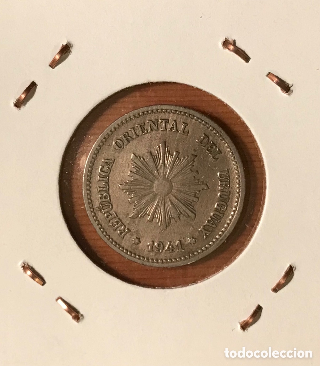 Monedas antiguas de Am&eacute;rica: Moneda Uruguay. 1941. 2 cent&eacute;simos. - Foto 2