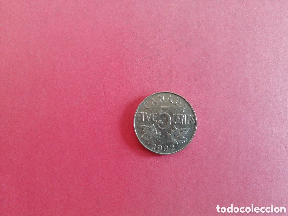 Monedas antiguas de Am&eacute;rica: 5 cents de Canad&aacute; 1932 - Foto 1