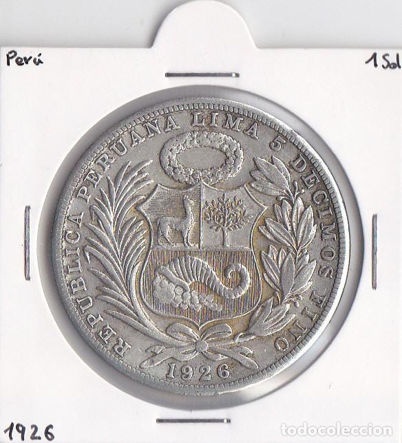 Monedas antiguas de Am&eacute;rica: PER&Uacute; 1 SOL 1926 REP&Uacute;BLICA PERUANA - Foto 1